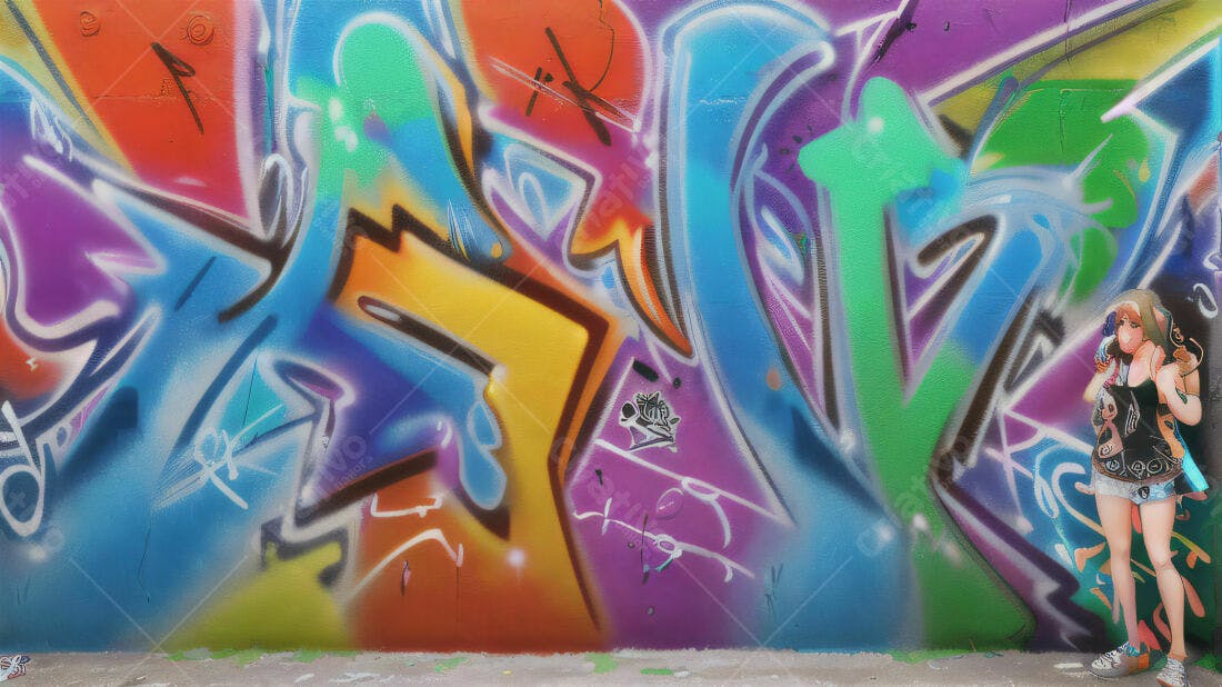 Textura Grafite Abstrato Colorido para Fundo