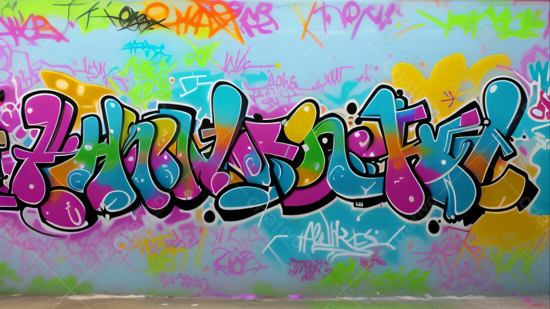 Textura Graffiti Colorido para Fundo