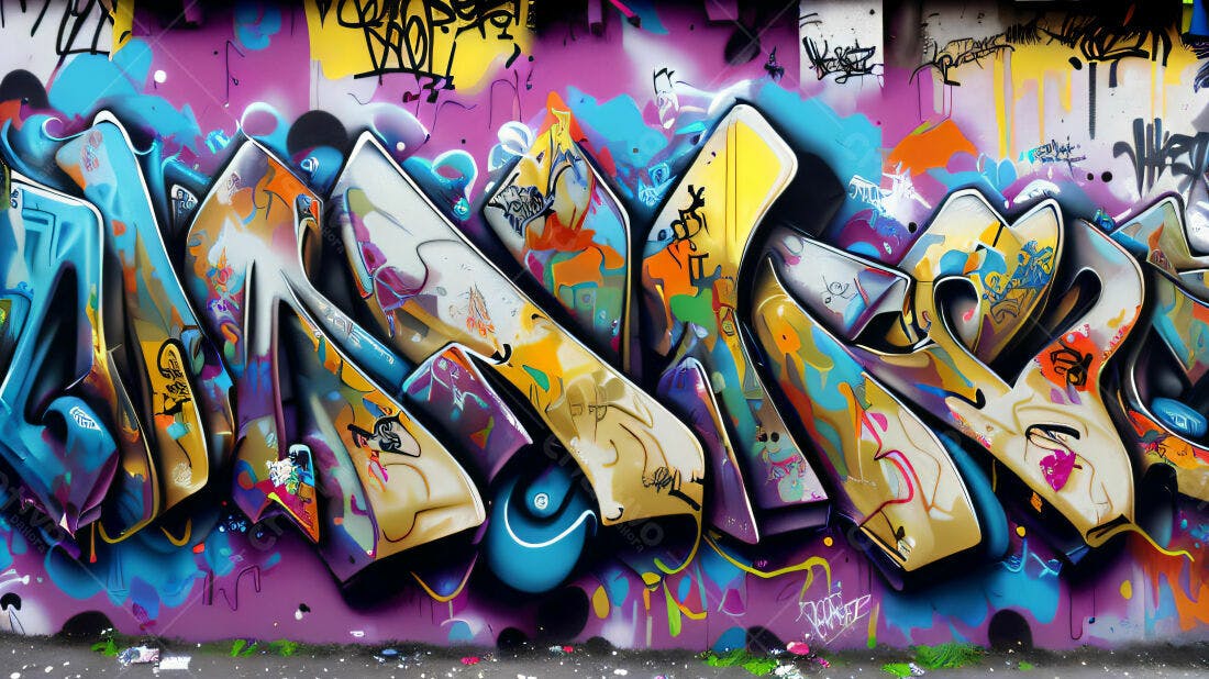 Textura Grafitti Abstrata Colorida para Fundo