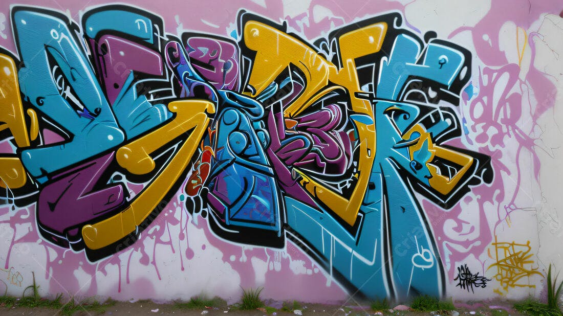 Textura Graffiti Abstrata Colorida para Fundo