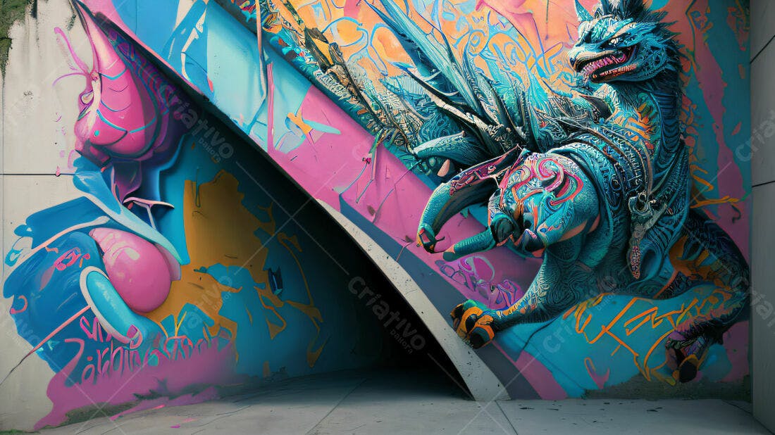 Textura Grafite Abstrato Colorido para Fundo