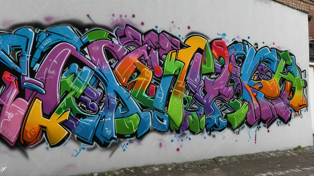 Textura Graffiti Colorida para Fundo