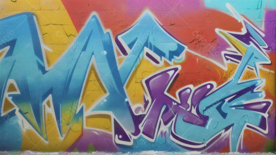 Textura Graffiti Abstrata Colorida para Fundo
