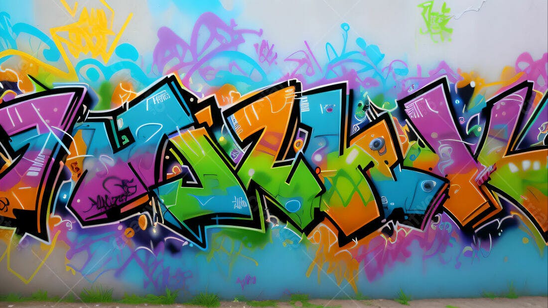 Textura Grafitti Colorido para Fundo