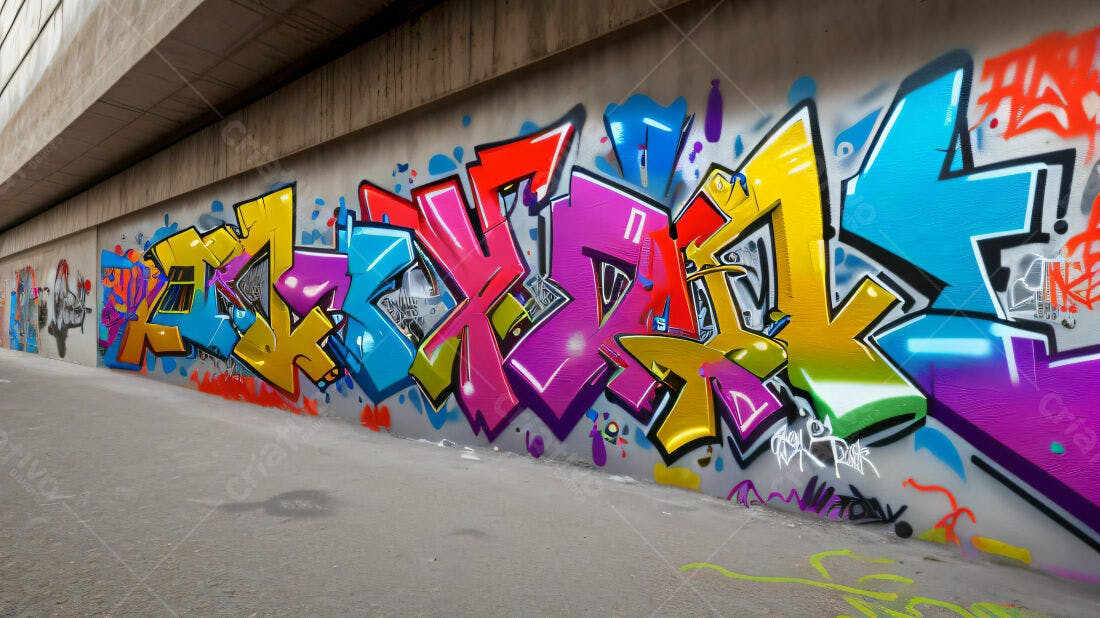 Textura Grafitti Colorido para Fundo