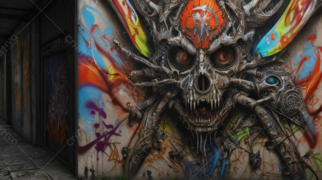 Textura Grafite Cyberpunk para Fundo