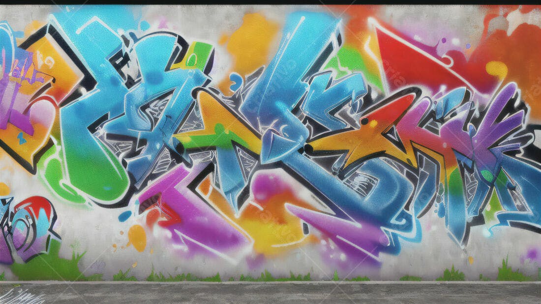 Textura Grafitti Colorido para Fundo