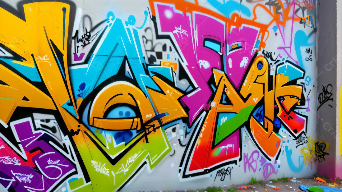 Textura Grafite Abstrato Colorido para Fundo