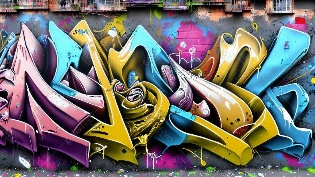 Textura Graffiti Abstrato Colorido para Fundo