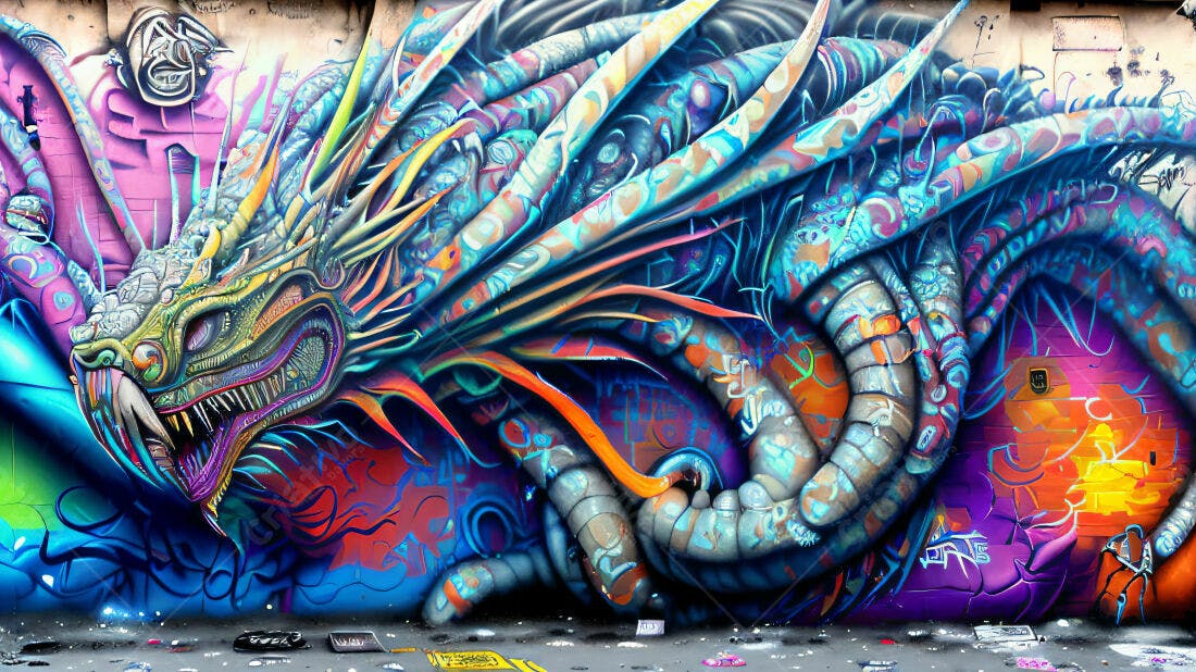 Textura Dragão Colorido para Fundo de Jogo