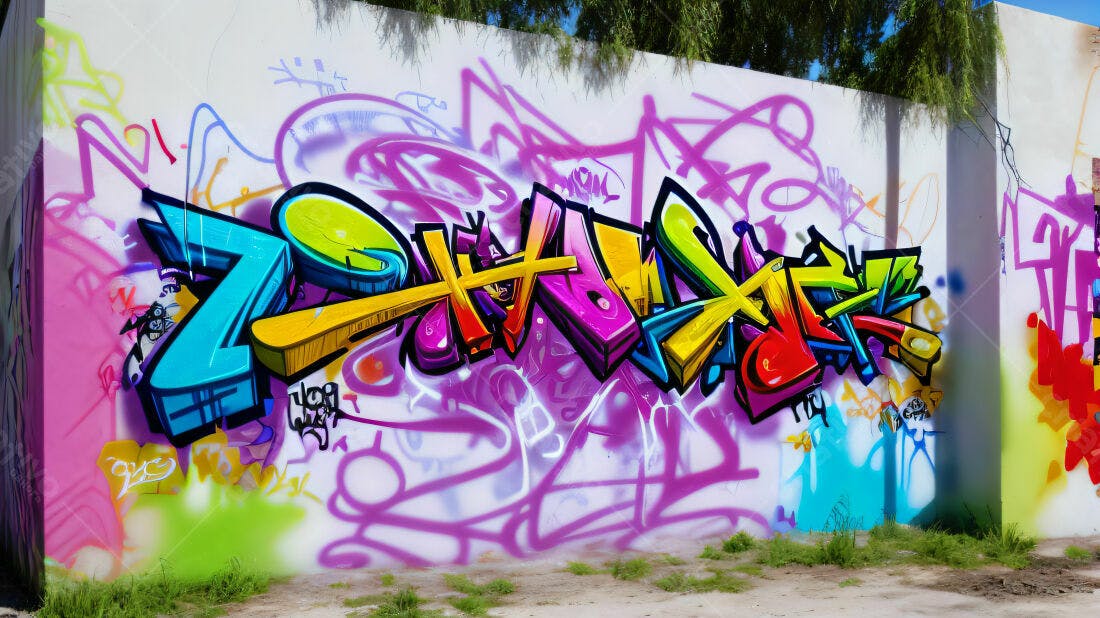 Textura Grafitti Colorido para Fundo