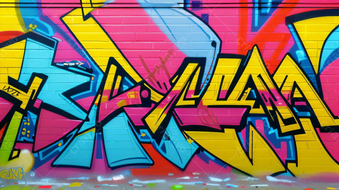 Textura Graffiti Colorido para Fundo