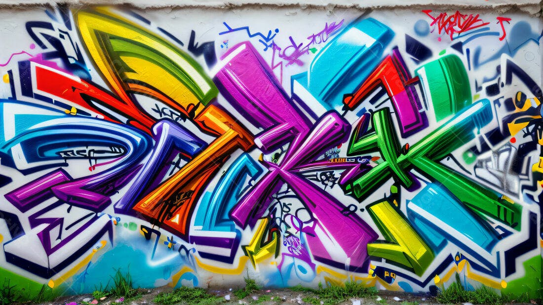 Textura Graffiti Colorida para Fundo