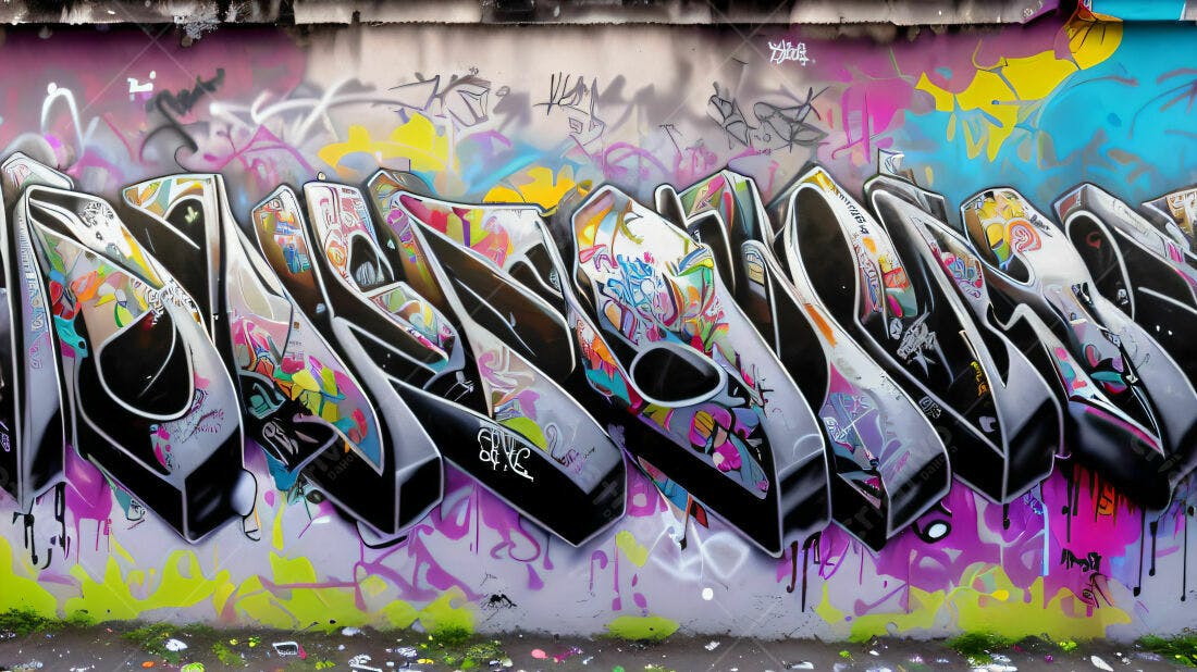 Textura Graffiti Colorido para Fundo