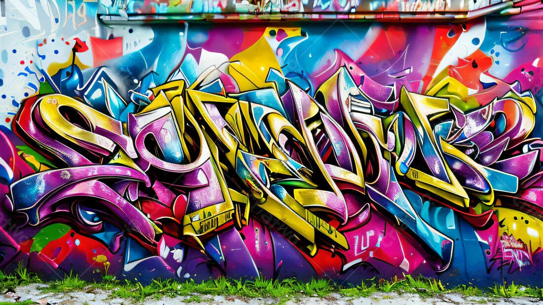 Textura Graffiti Vibrante para Fundo