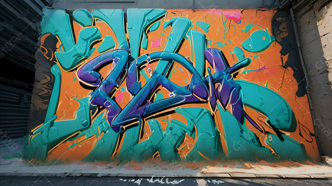 Textura Graffiti Abstrato Colorido para Fundo
