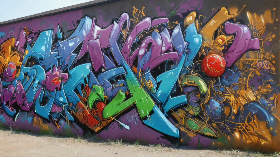 Textura Graffiti Abstrata Colorida para Fundo