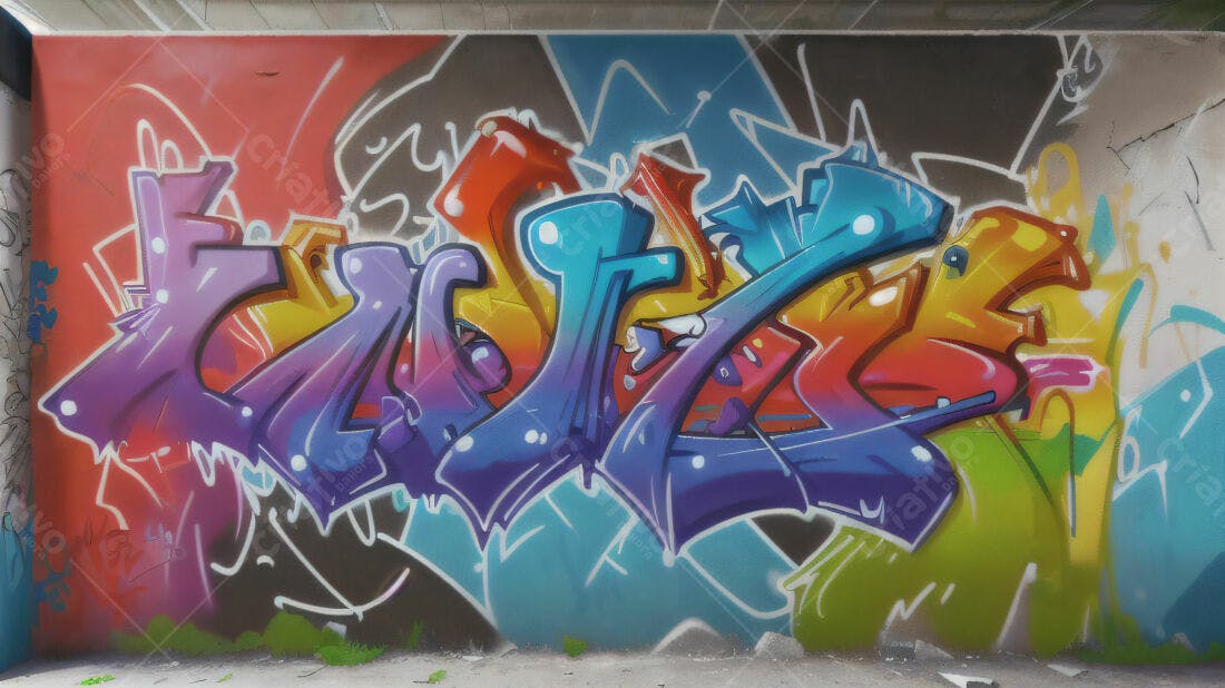Textura Graffiti Colorido para Fundo