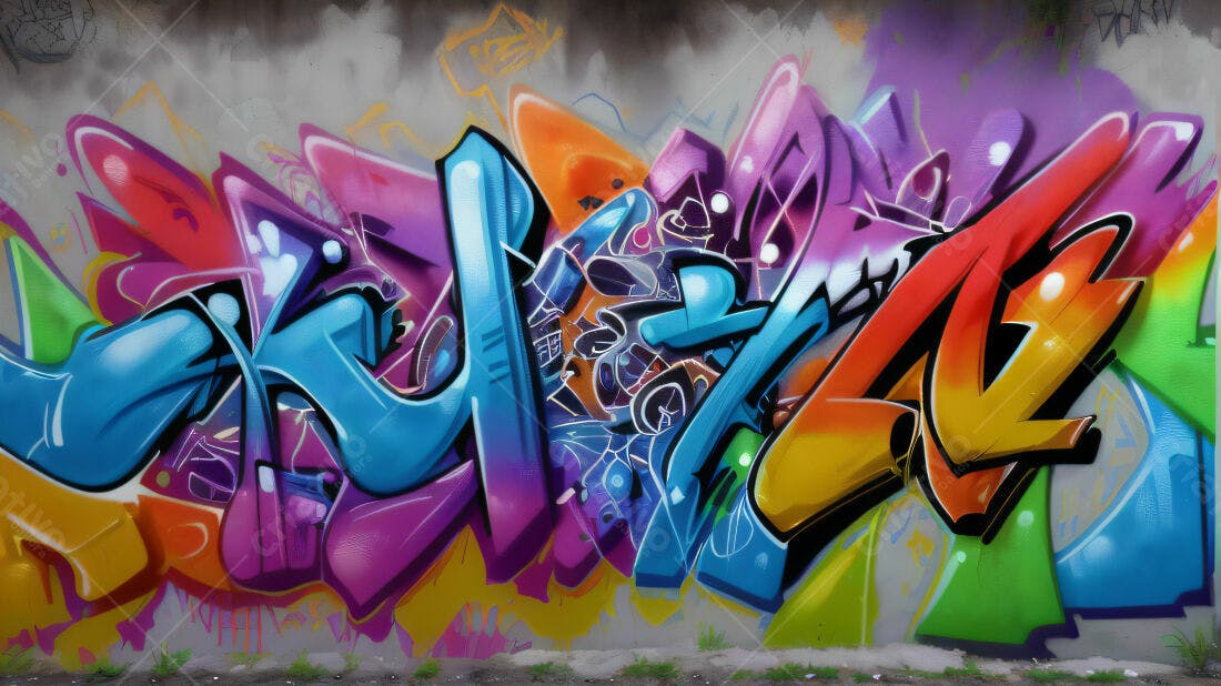 Textura Grafite Abstrato Colorido para Fundo
