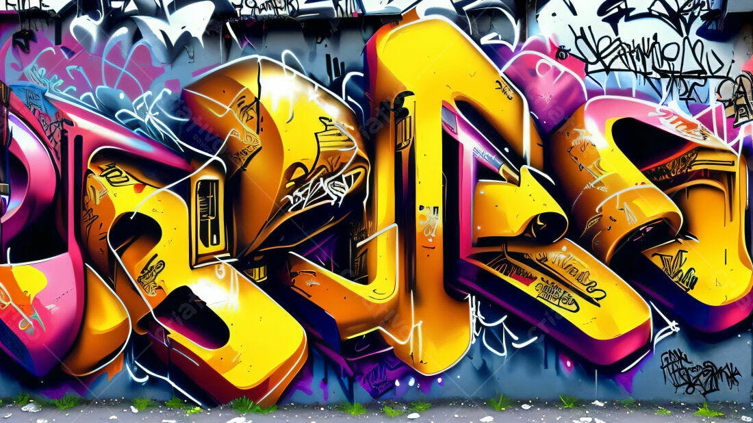 Textura Grafitti Abstrata Colorida para Fundo