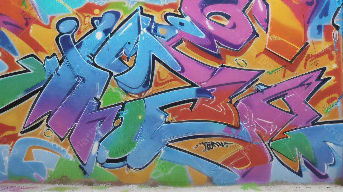 Textura Grafitti Colorido para Fundo