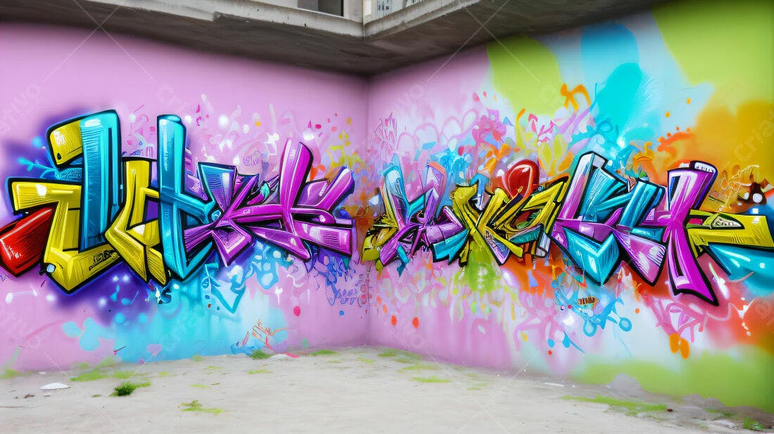Textura Grafitti Colorido para Fundo