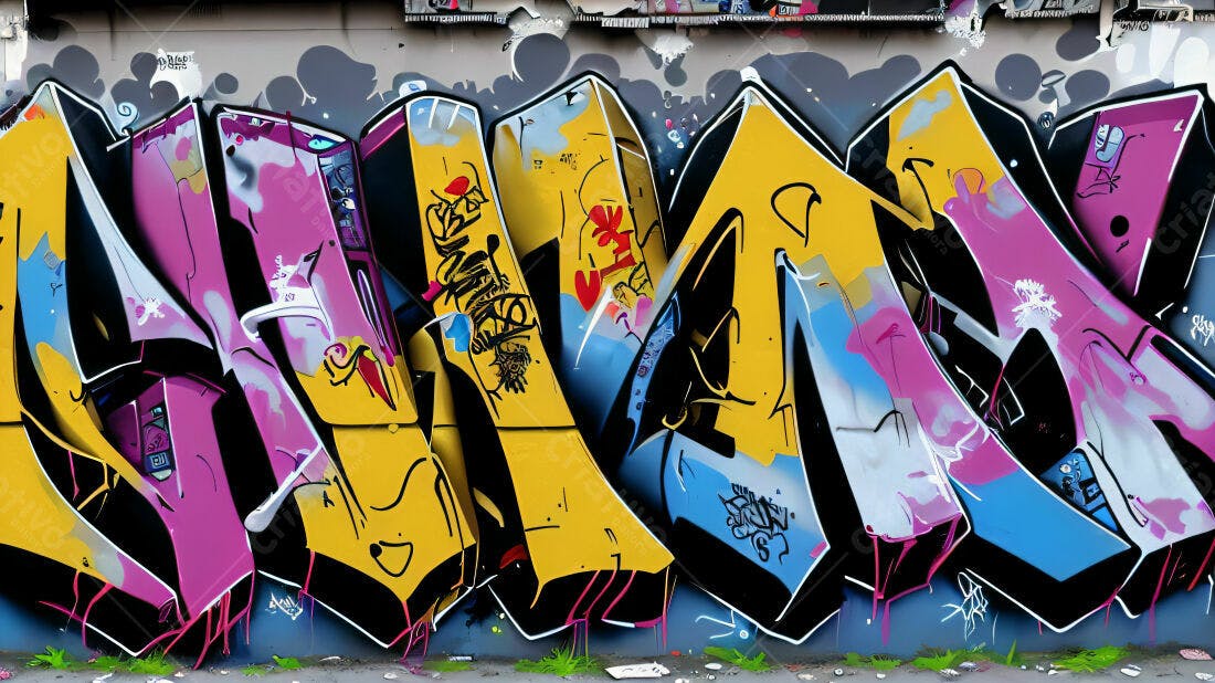 Textura Graffiti Abstrata Colorida para Fundo