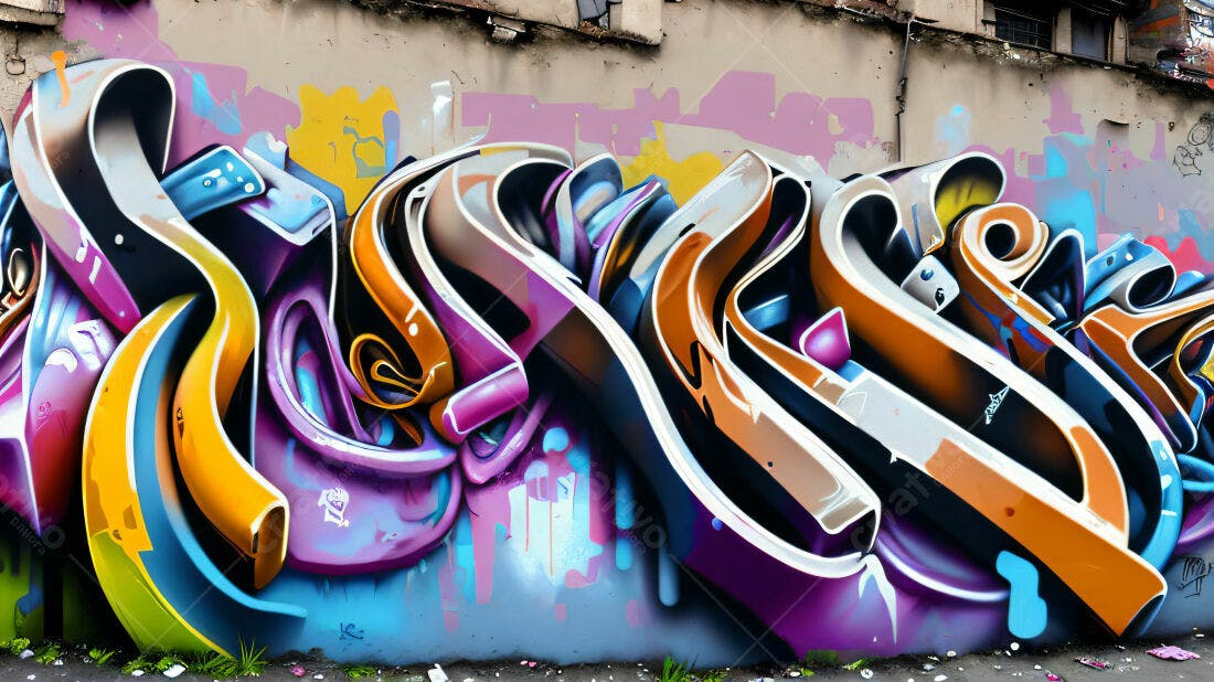 Textura Graffiti Abstrato Colorido para Fundo