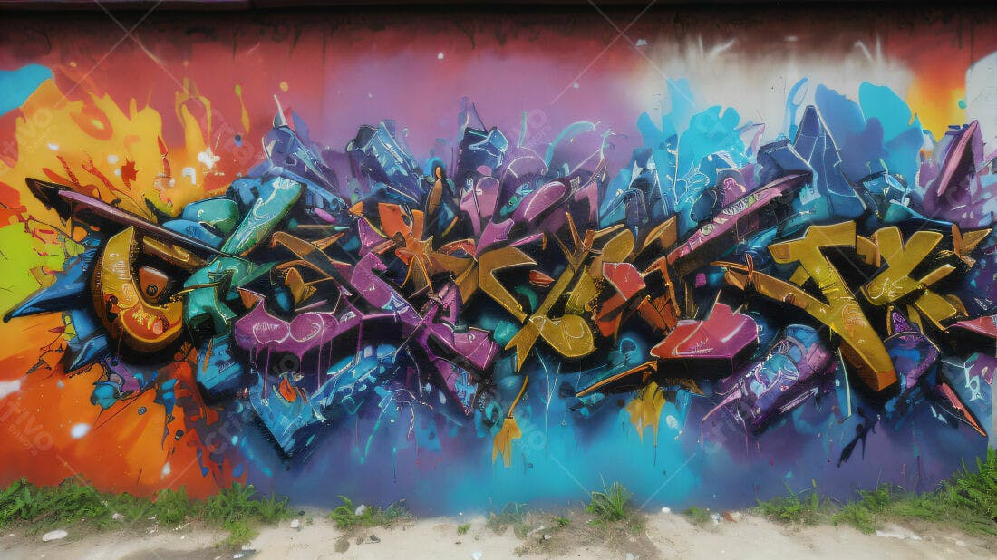 Textura Grafite Abstrata Colorida para Fundo