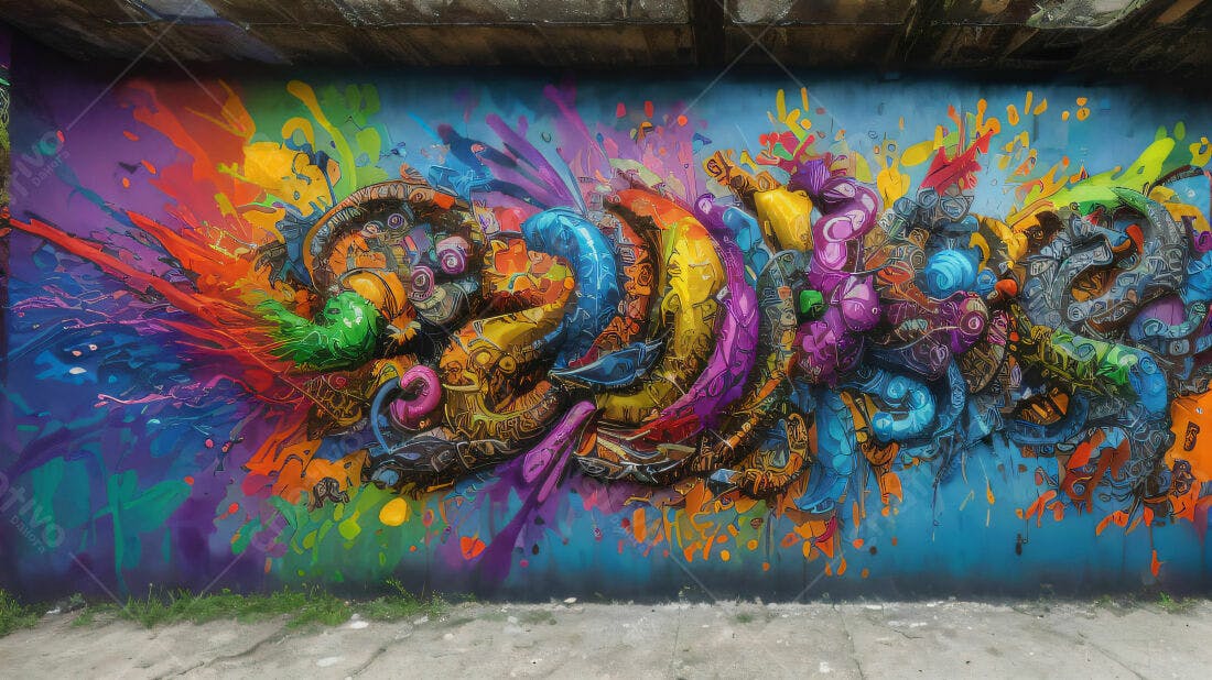 Textura Graffiti Abstrato Colorido para Fundo