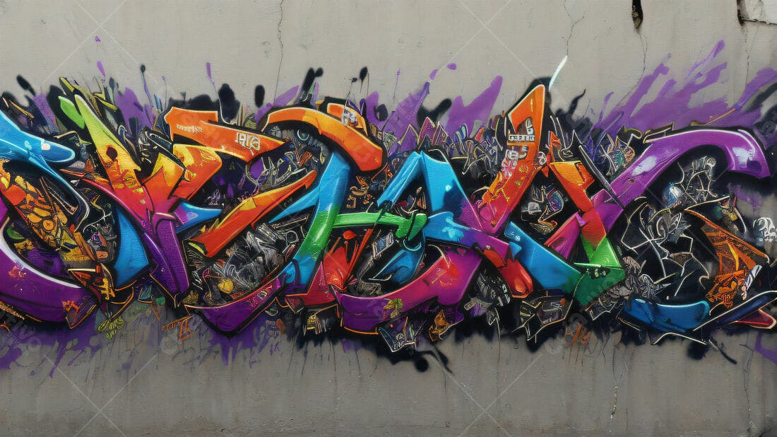 Textura Graffiti Colorido para Fundo