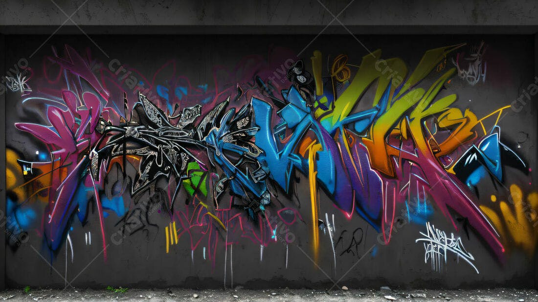 Textura Graffiti Colorido para Fundo