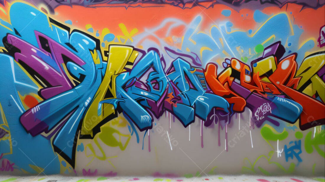 Textura Grafitti Colorido para Fundo