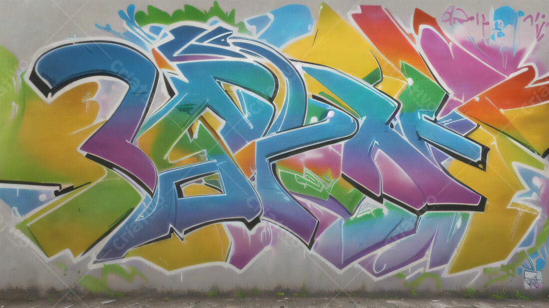 Textura Graffiti Colorido para Fundo