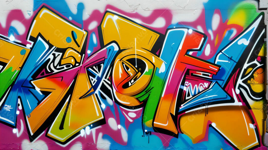 Textura Grafitti Colorida para Fundo
