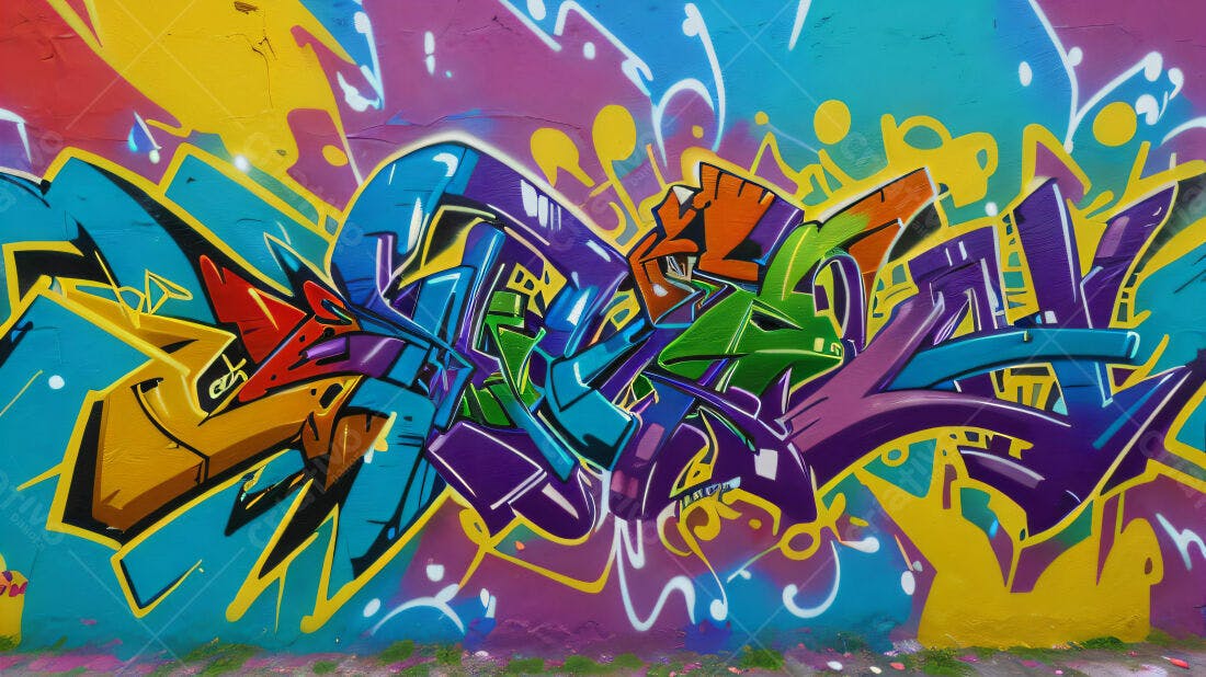 Textura Grafite Abstrata Colorida para Fundo