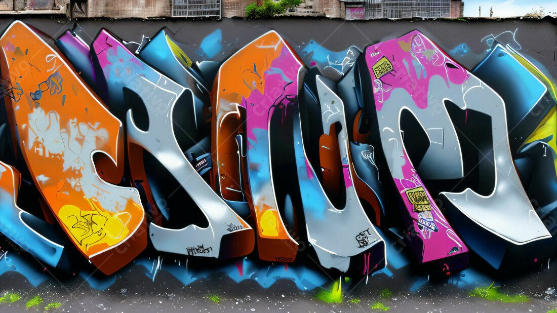 Textura Graffiti Colorida Abstrata para Fundo