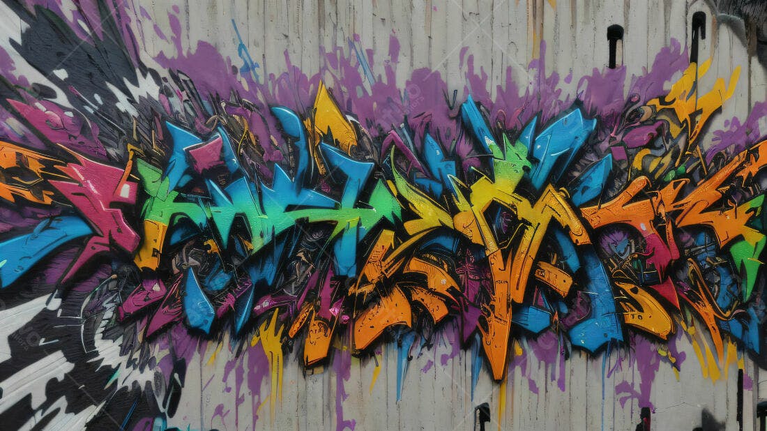 Textura Grafite Abstrato Colorido para Fundo