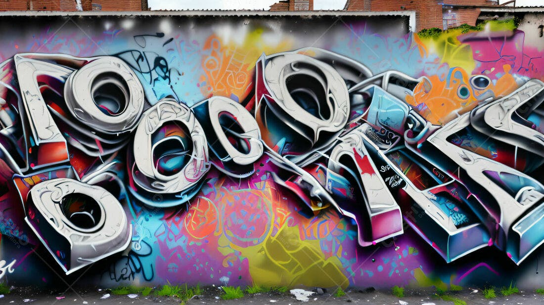 Textura Grafitti Abstrata Colorida para Fundo