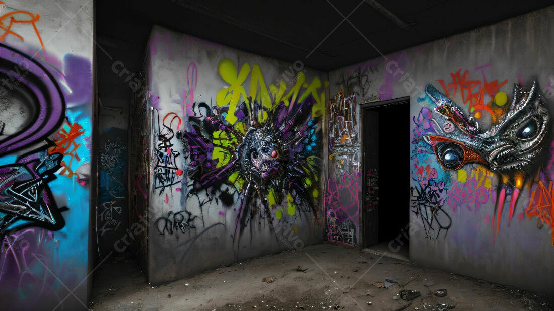 Textura Graffiti Colorido para Fundo de Game