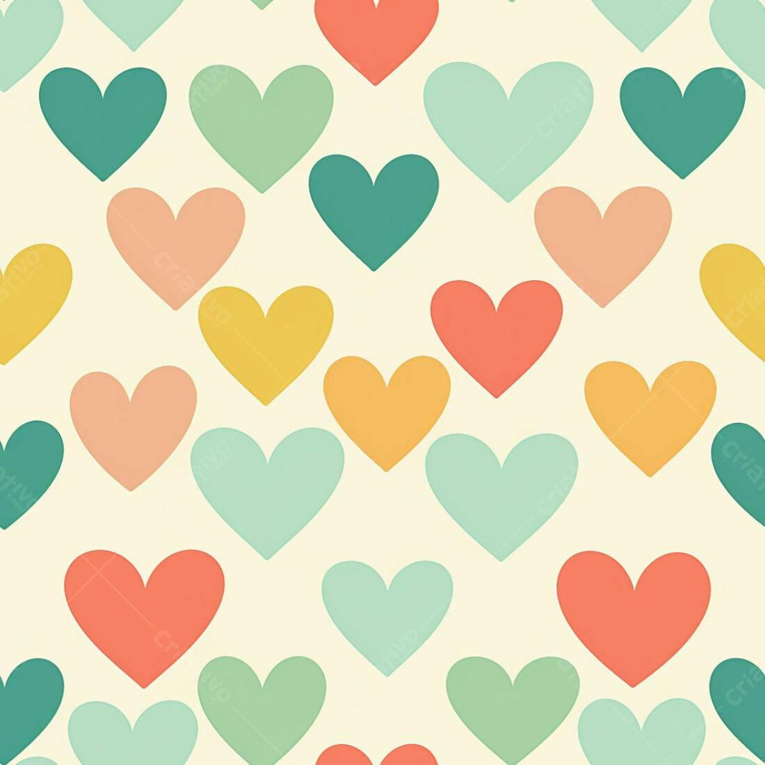 Textura corações coloridos para fundo