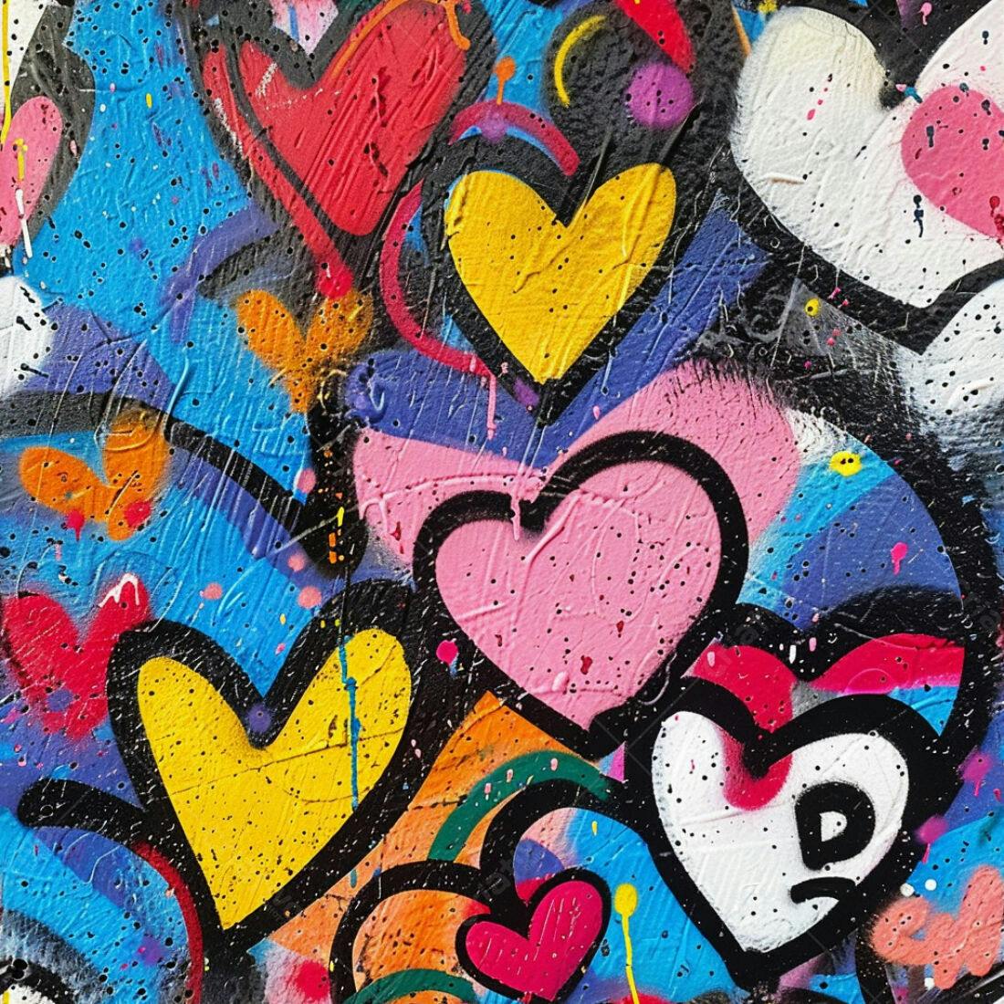 Textura Graffiti Cores Vibrantes para Fundo