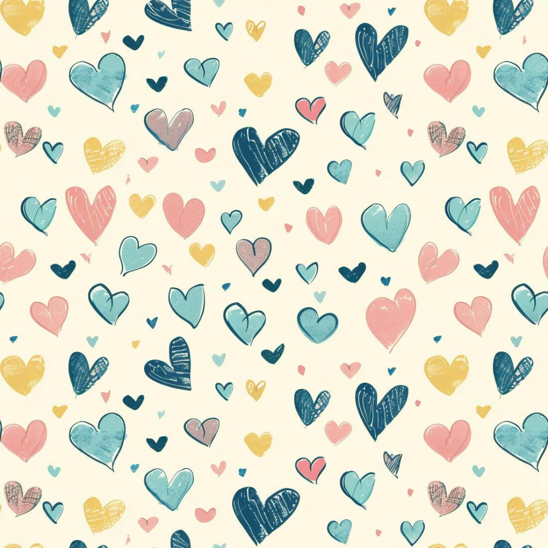 Textura corações coloridos para papel de parede