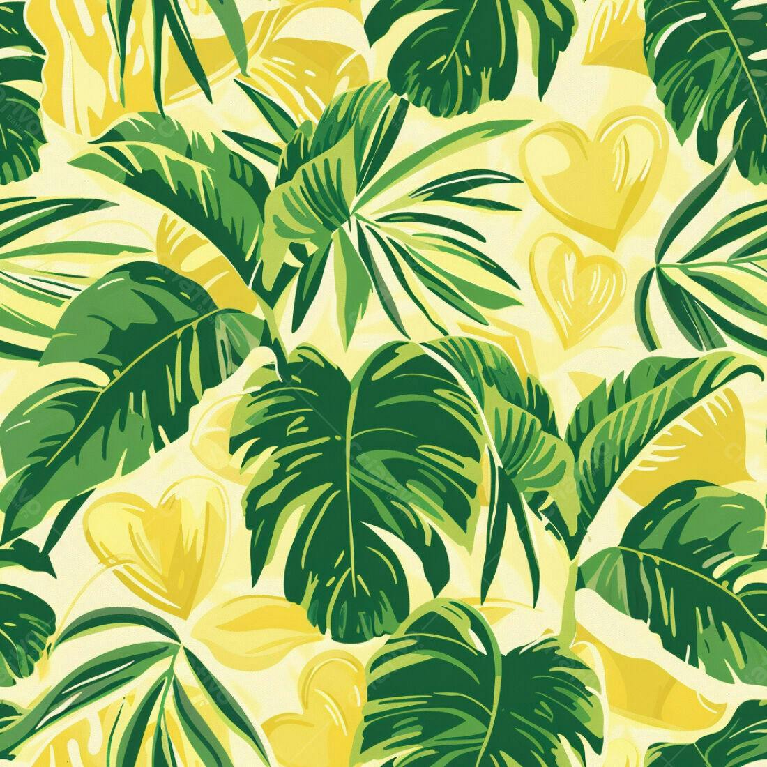 Textura Folhas Tropicais para Fundo