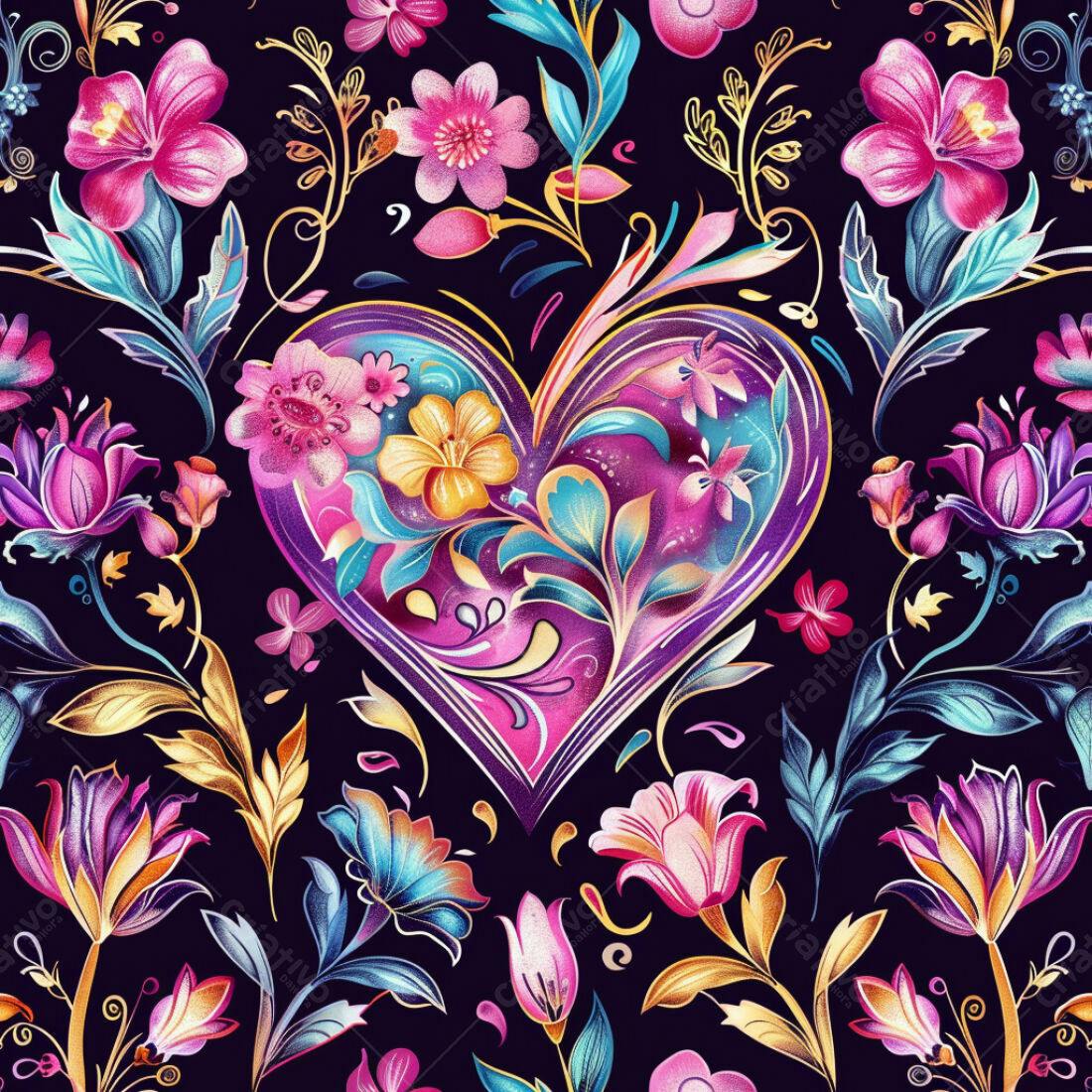 Textura floral romântica para fundo
