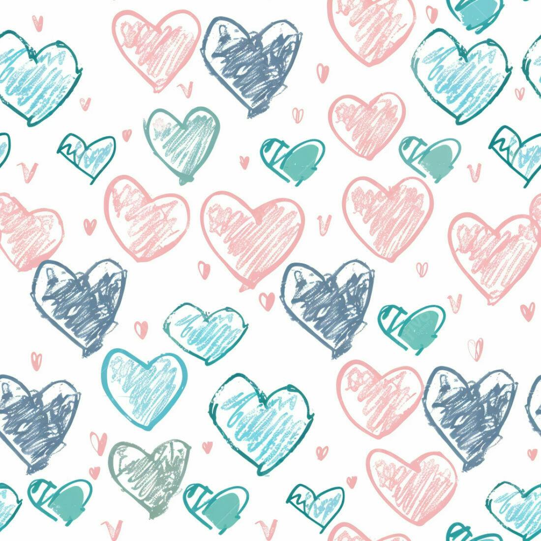 Textura corações pastel para papel de parede