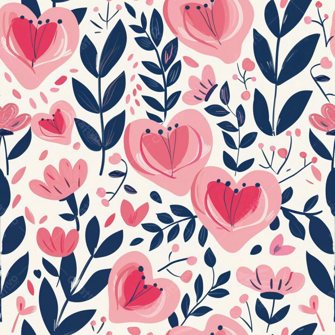 Textura floral romântica para papel de parede