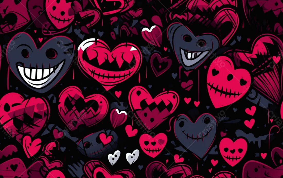 Textura corações escuros para fundo gótico