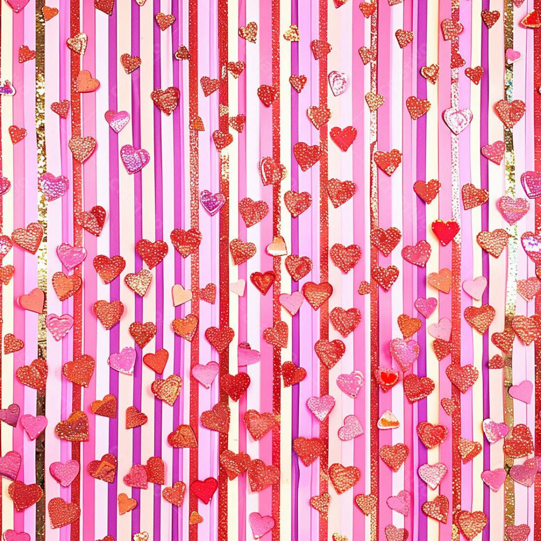 Textura fundo romântico corações rosa e vermelho