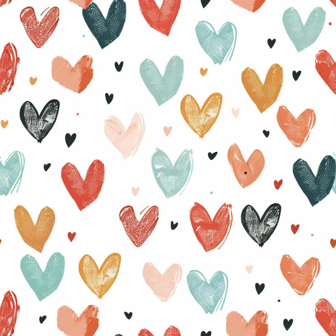 Textura corações coloridos para fundo